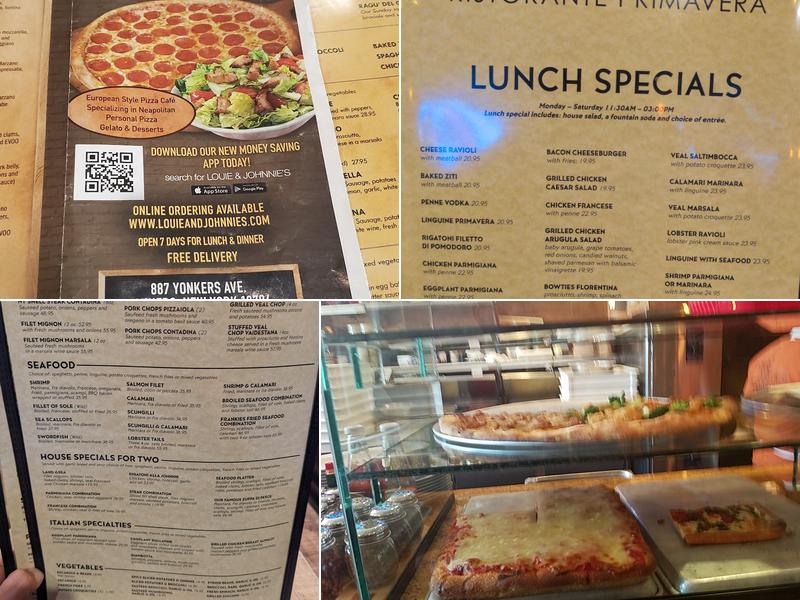 Louie & Johnnie's Ristorante Primavera Menu