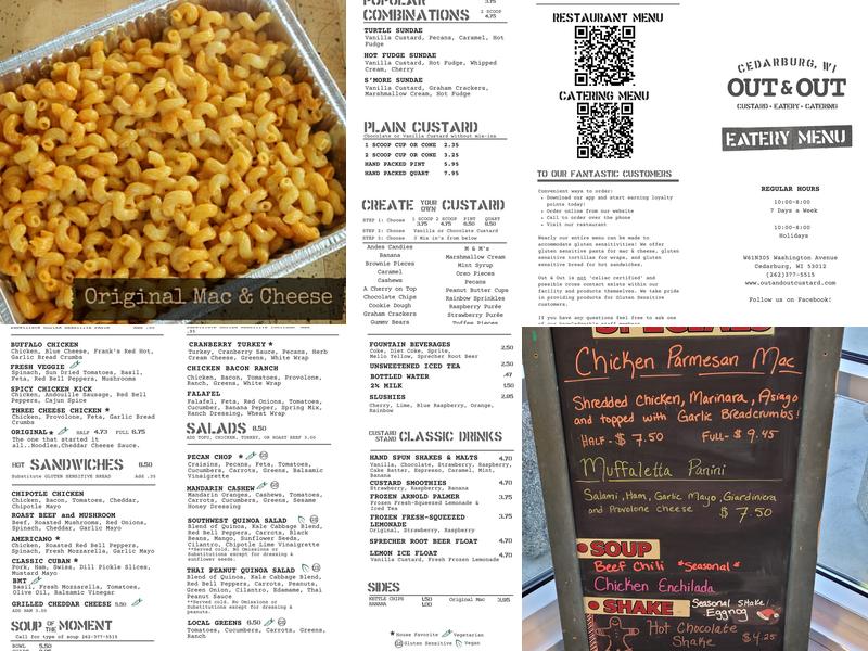 Out & Out Menu