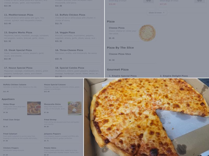 empire pizza Menu