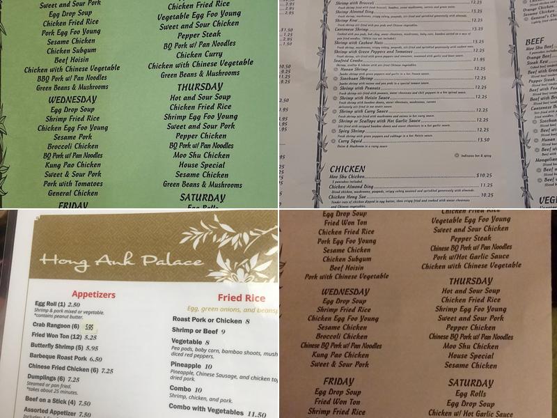 Hong Anh Palace Menu