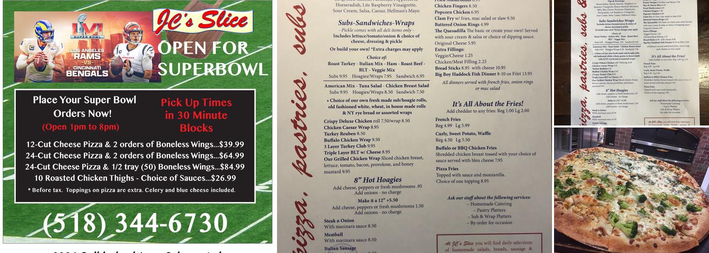 JC’s Slice Menu