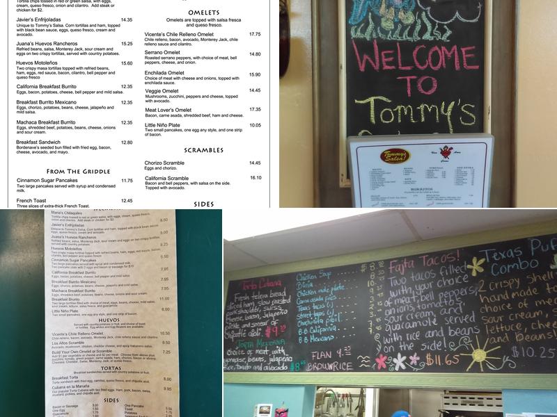 Tommy's Salsa Menu