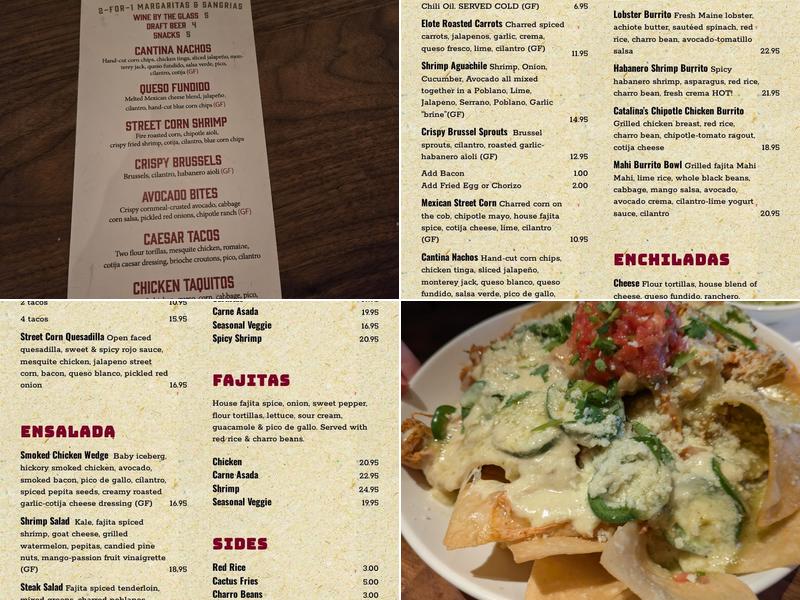 Cantina Menu