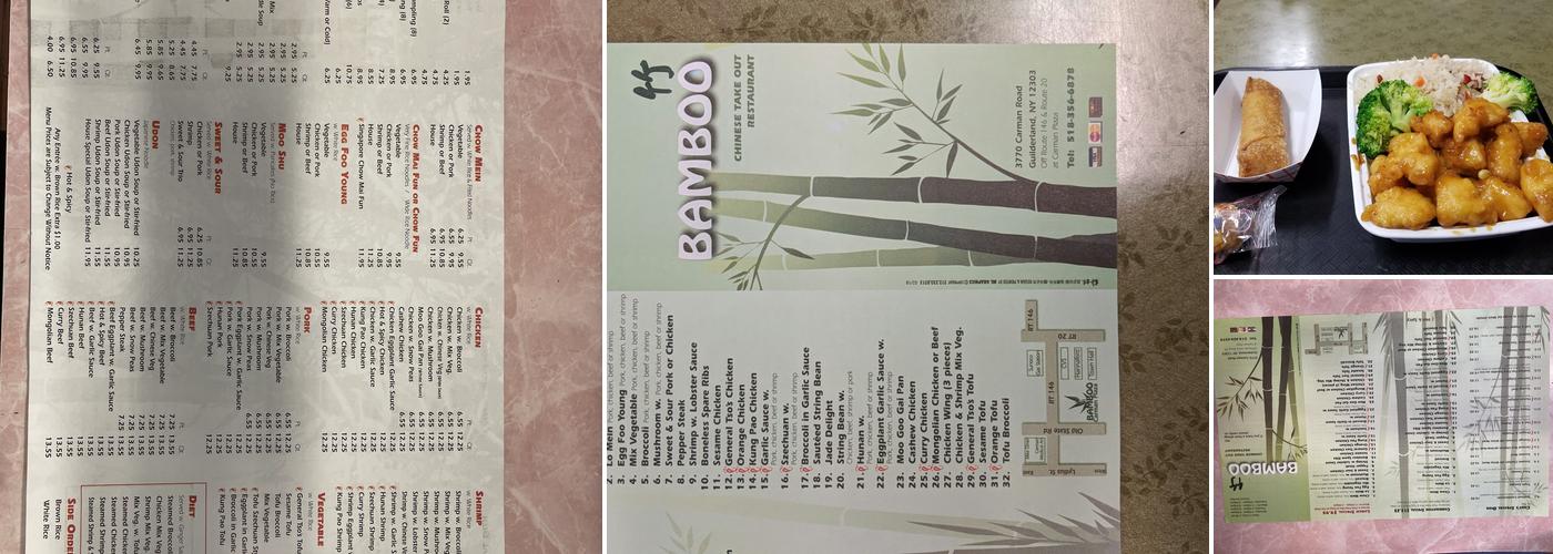 Bamboo Restaurant Menu