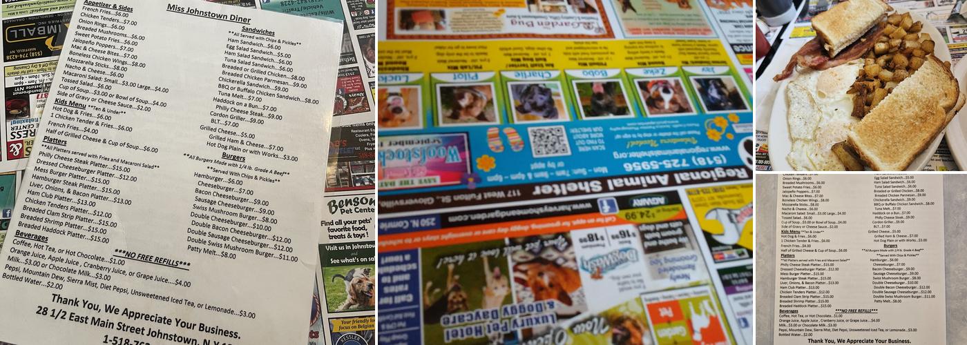 Miss Johnstown Diner Menu