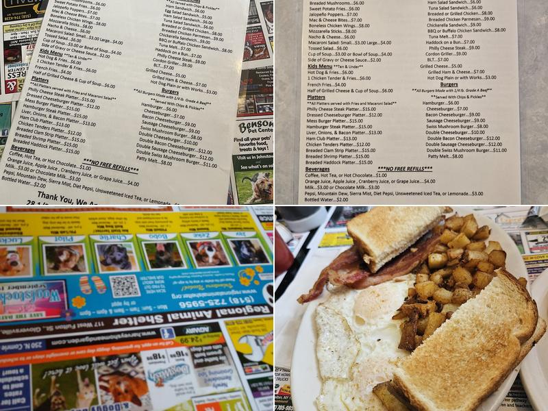 Miss Johnstown Diner Menu