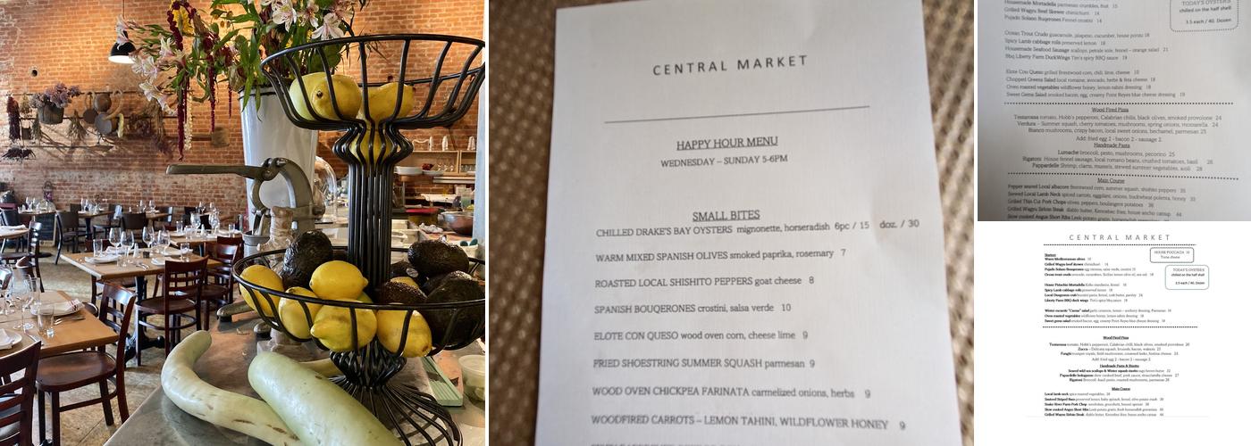 Central Market Menu