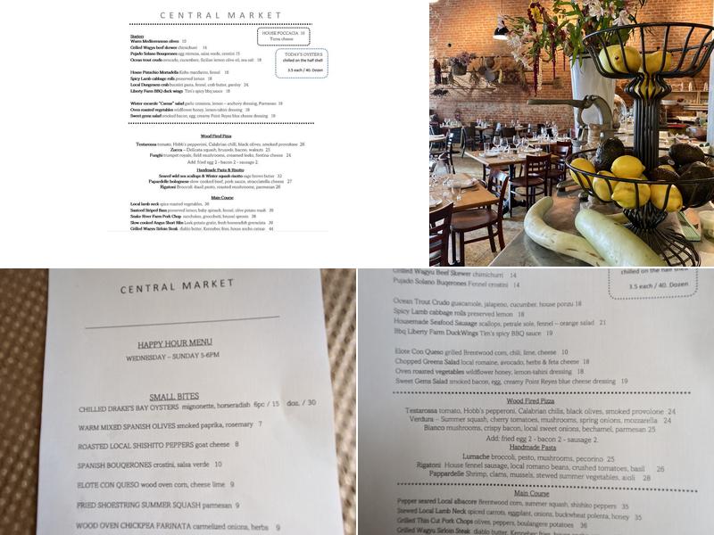Central Market Menu