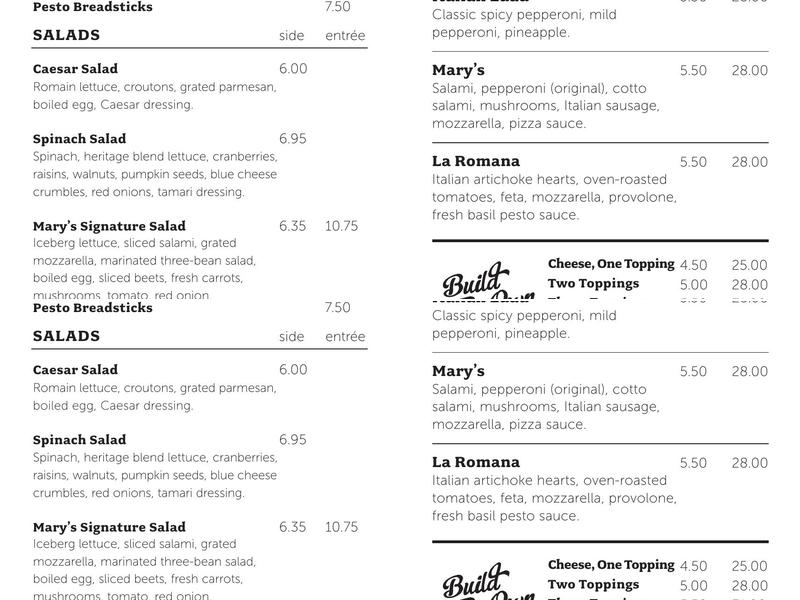 Slice Shack by Mary's Menu