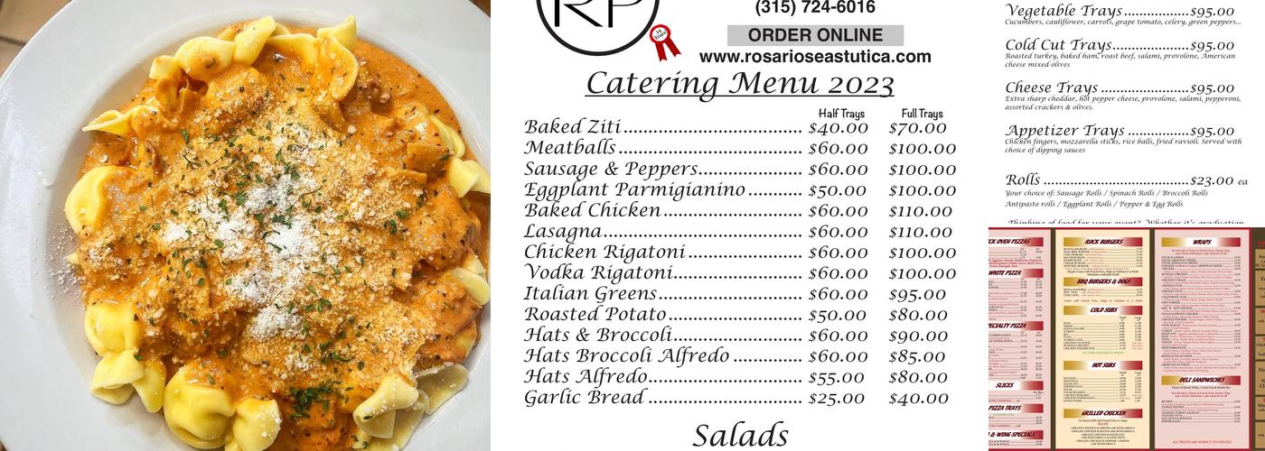 Rosario's Pizzeria East Utica Menu