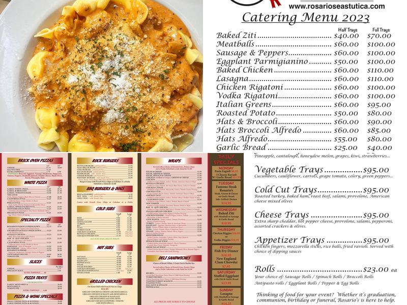 Rosario's Pizzeria East Utica Menu