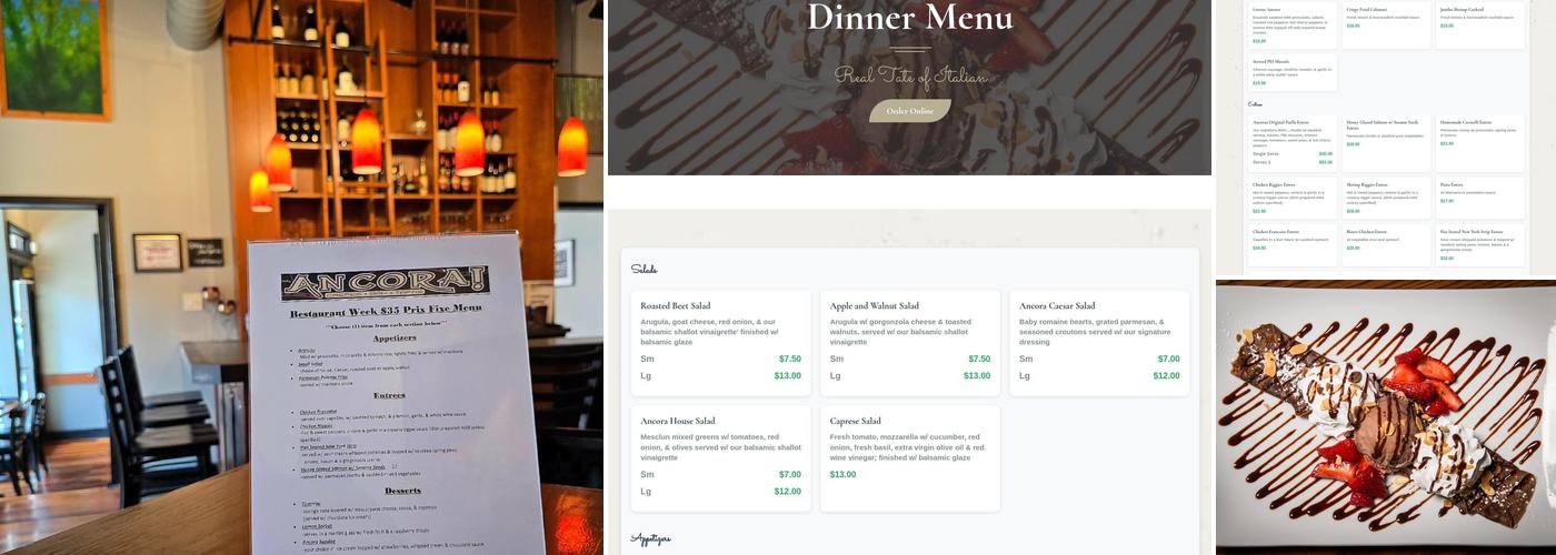 Ancora! Menu