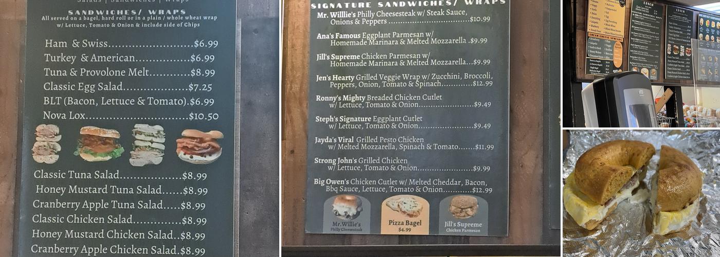 Willie's Bagel Cafe Menu