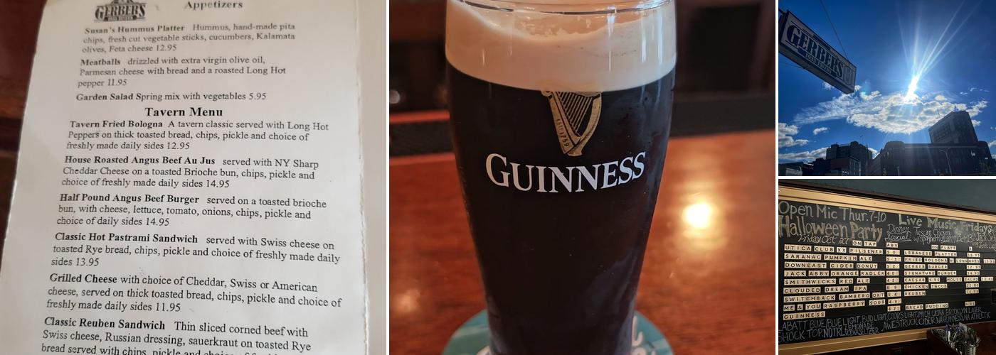 Gerber's 1933 Tavern Menu