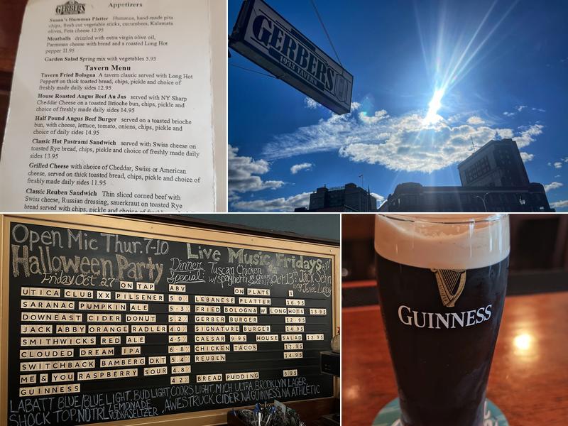 Gerber's 1933 Tavern Menu