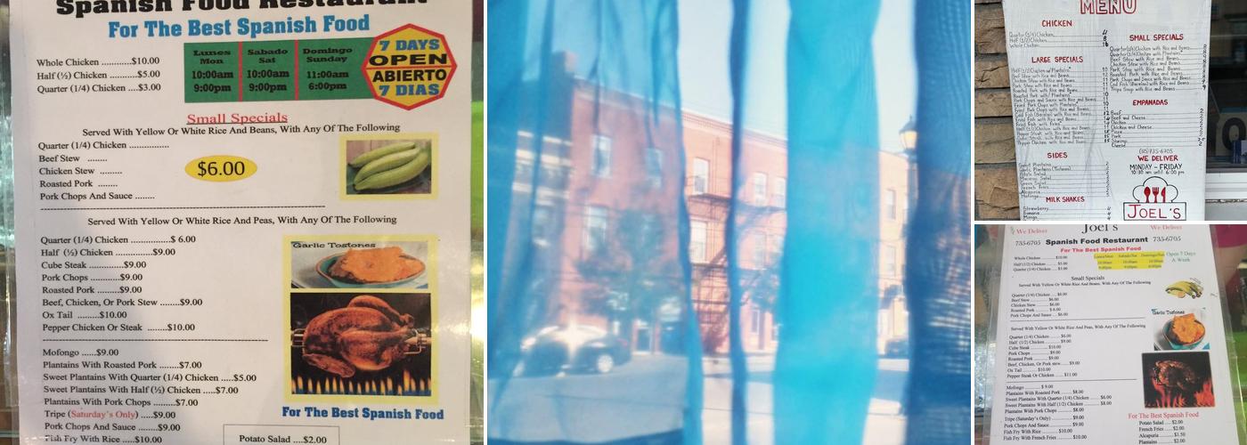Joel's Spanish Food Menu