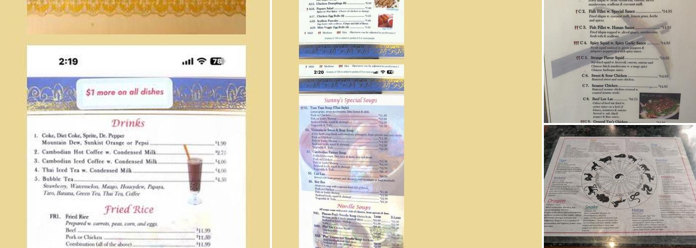 Sunny Menu