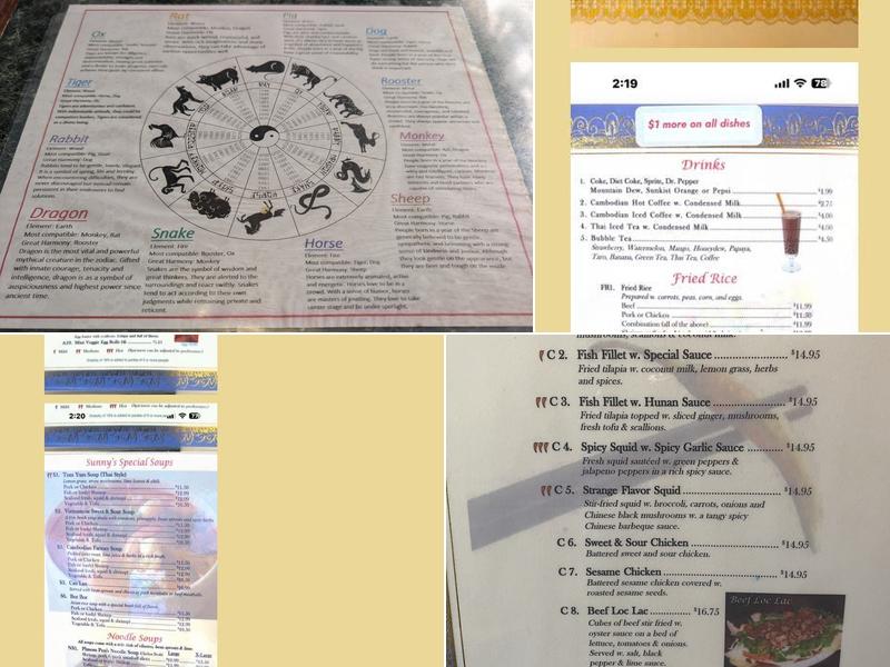 Sunny Menu