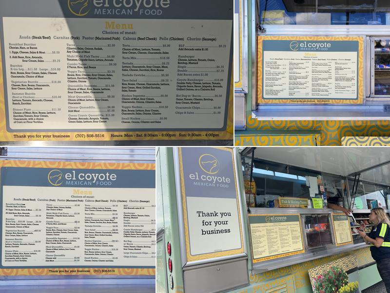 El Coyote Menu