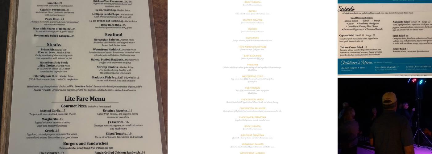 Waterfront Grille Menu