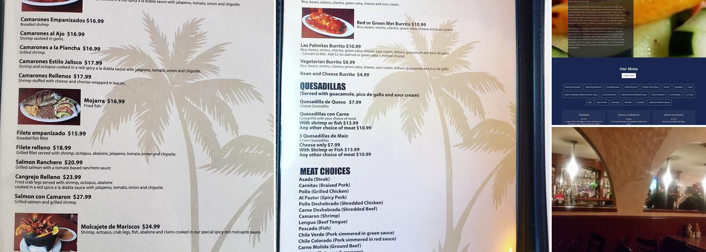 Las Palmitas Menu