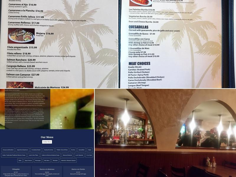 Las Palmitas Menu
