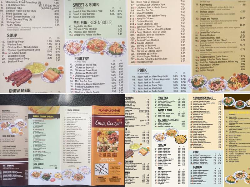 China Gourmet Menu