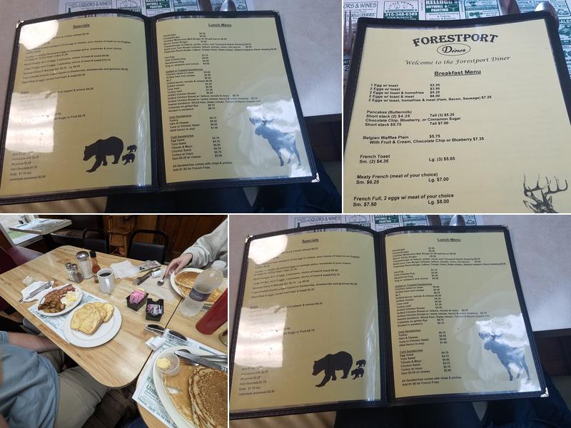 Forestport Diner Menu