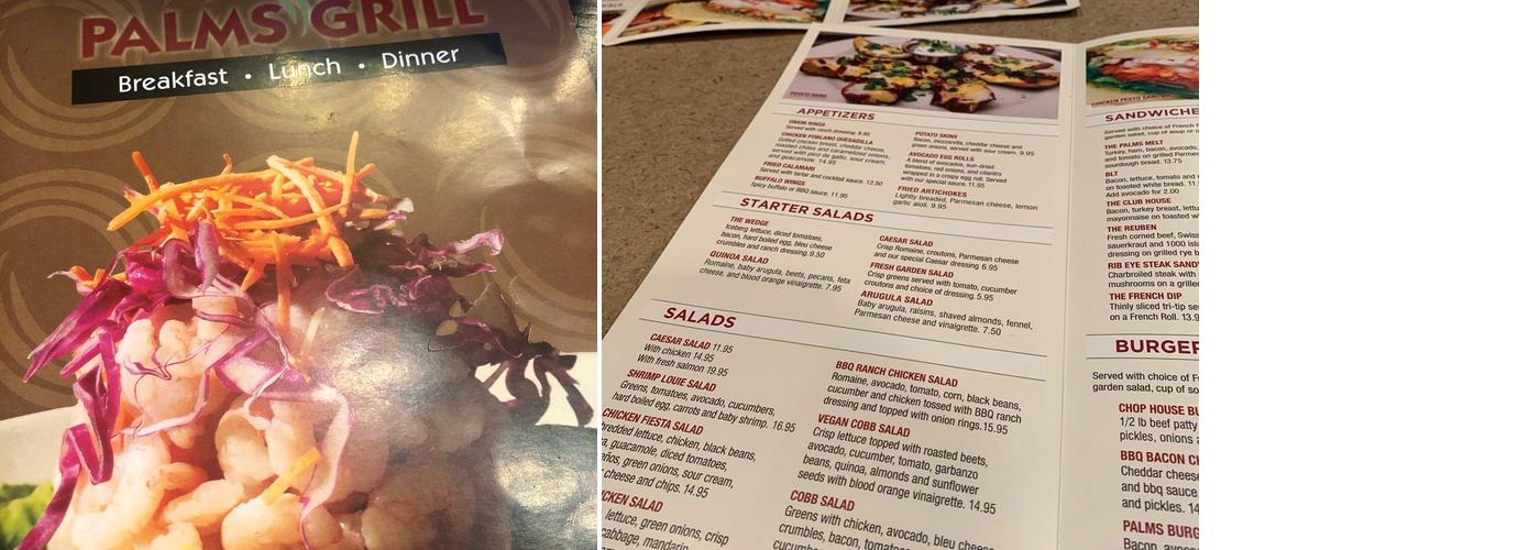 Palms Grill Menu