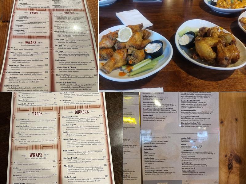 Alamo Bar & Grill Menu