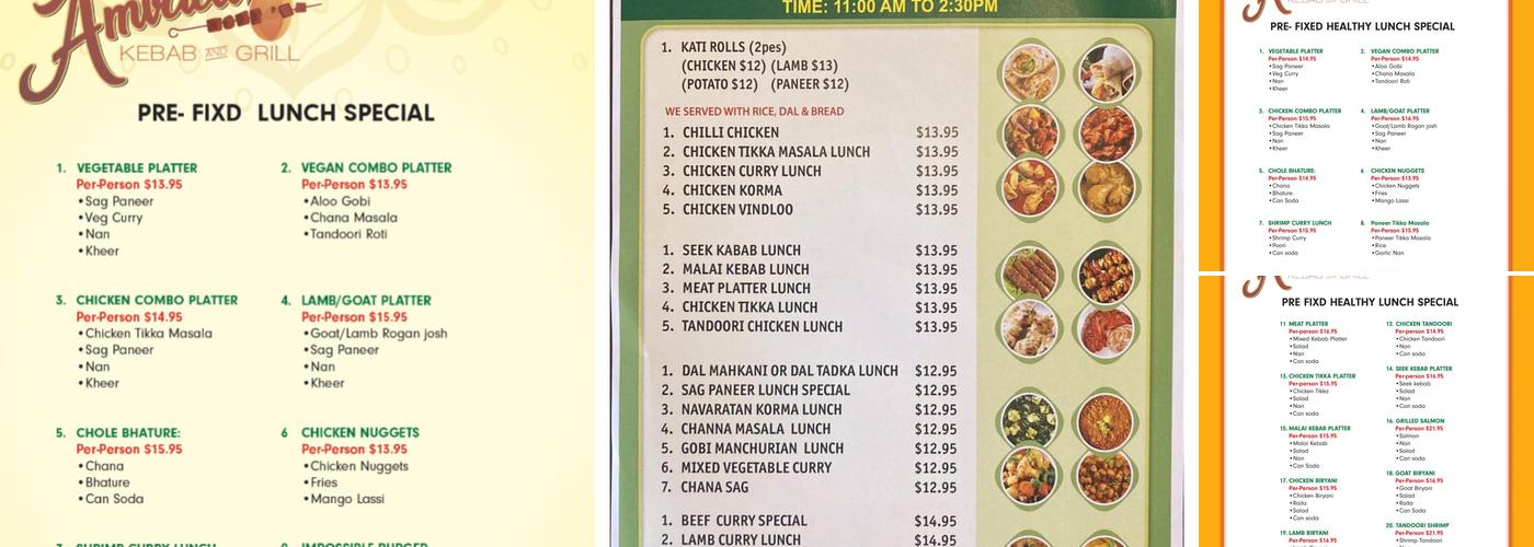 Ambadi Kebab & Grill Menu