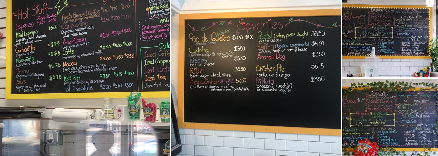 Araras Coffee & More Menu