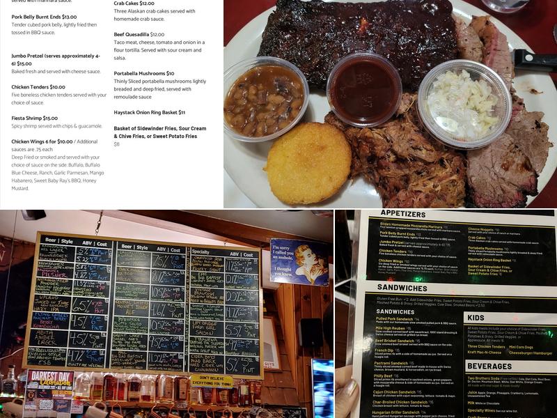 Bilda's Friess Lake Pub Menu