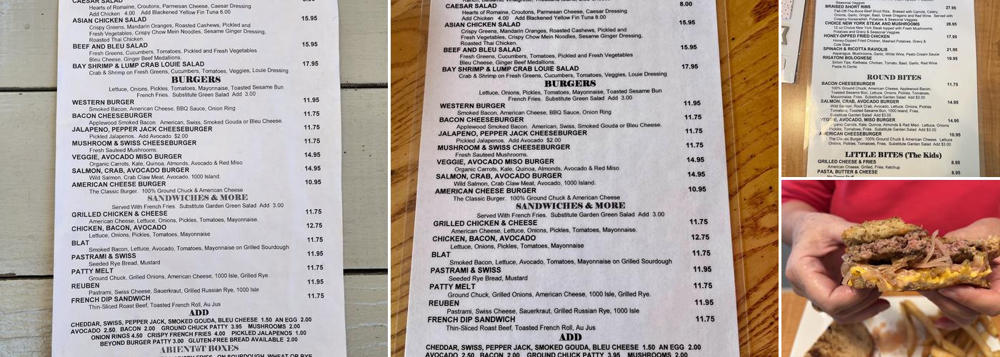 Empire Grille Menu
