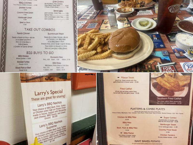 Larry's Real Pit Bar-B-Q Menu