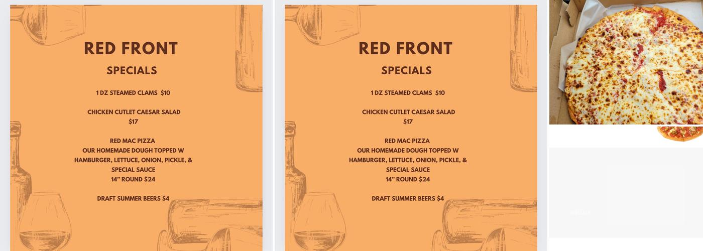 Red Front Menu