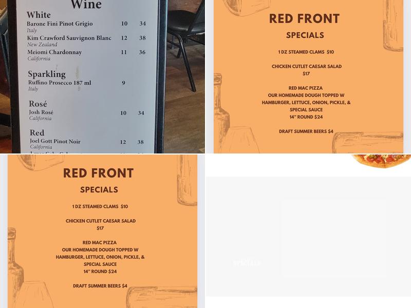 Red Front Menu