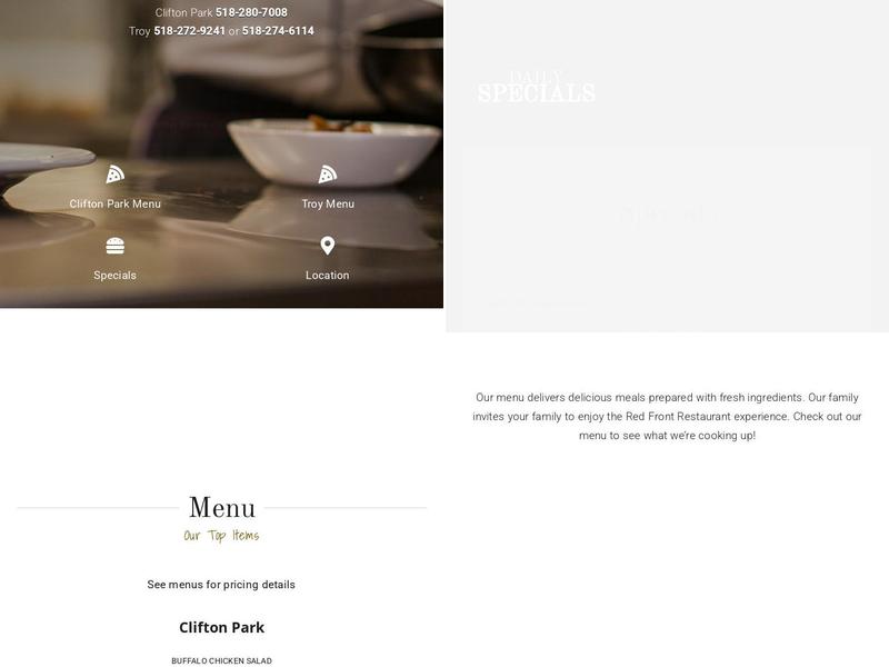 Red Front Menu