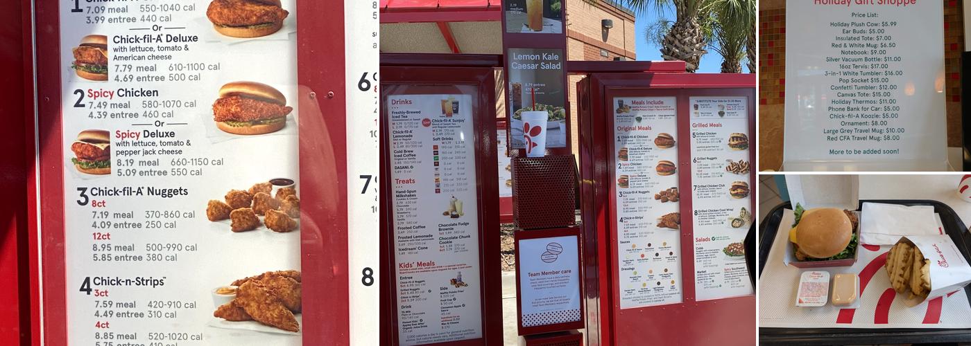 Chick-fil-A Menu