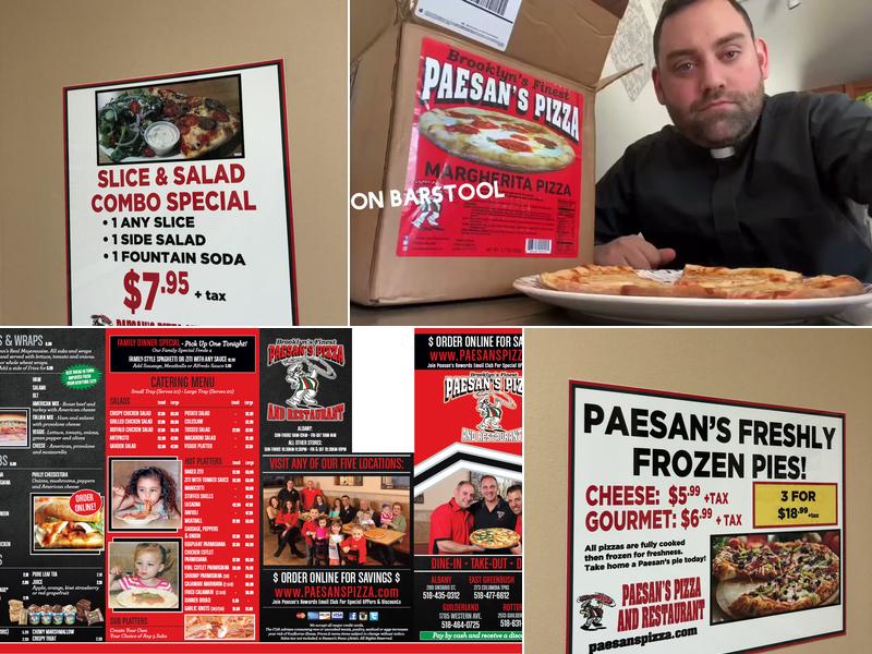 Paesan's Pizza Menu