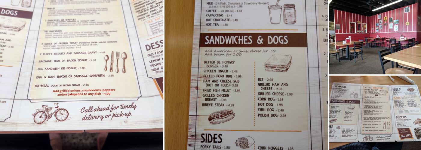 Porky Barn Menu