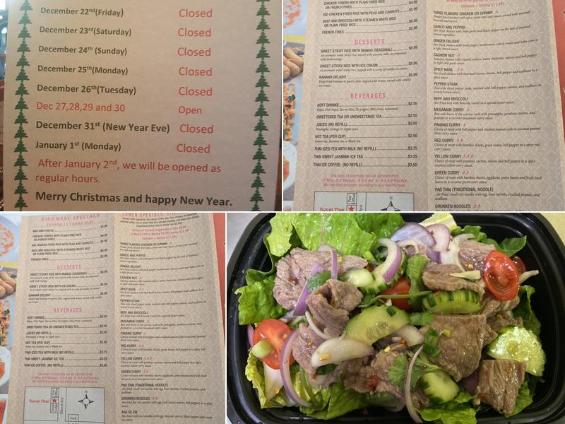 Royal Thai Menu