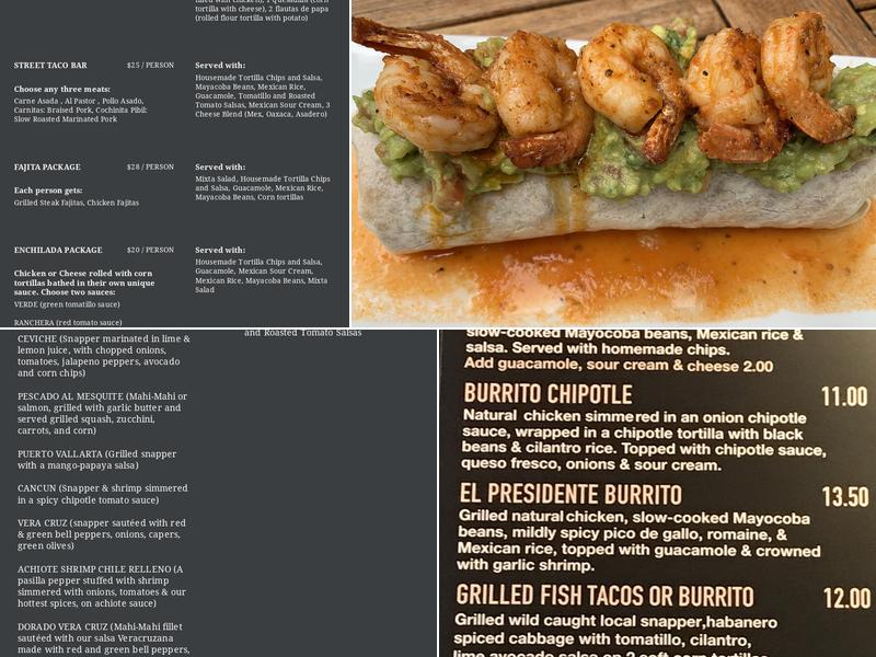 Andalé Mexican Kitchen To Go Location Menu