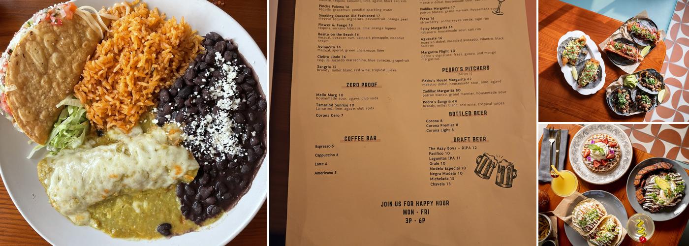 Pedro's Menu