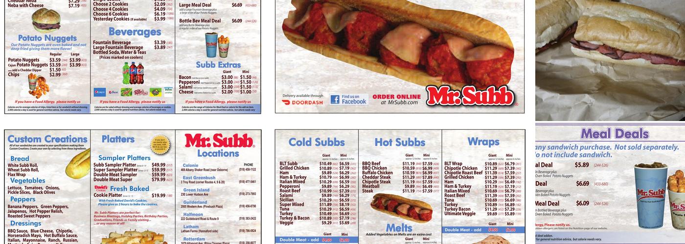 Mr. Subb - Green Island Menu