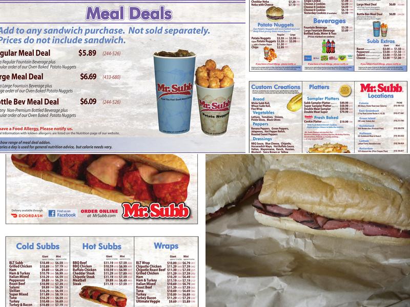 Mr. Subb - Green Island Menu