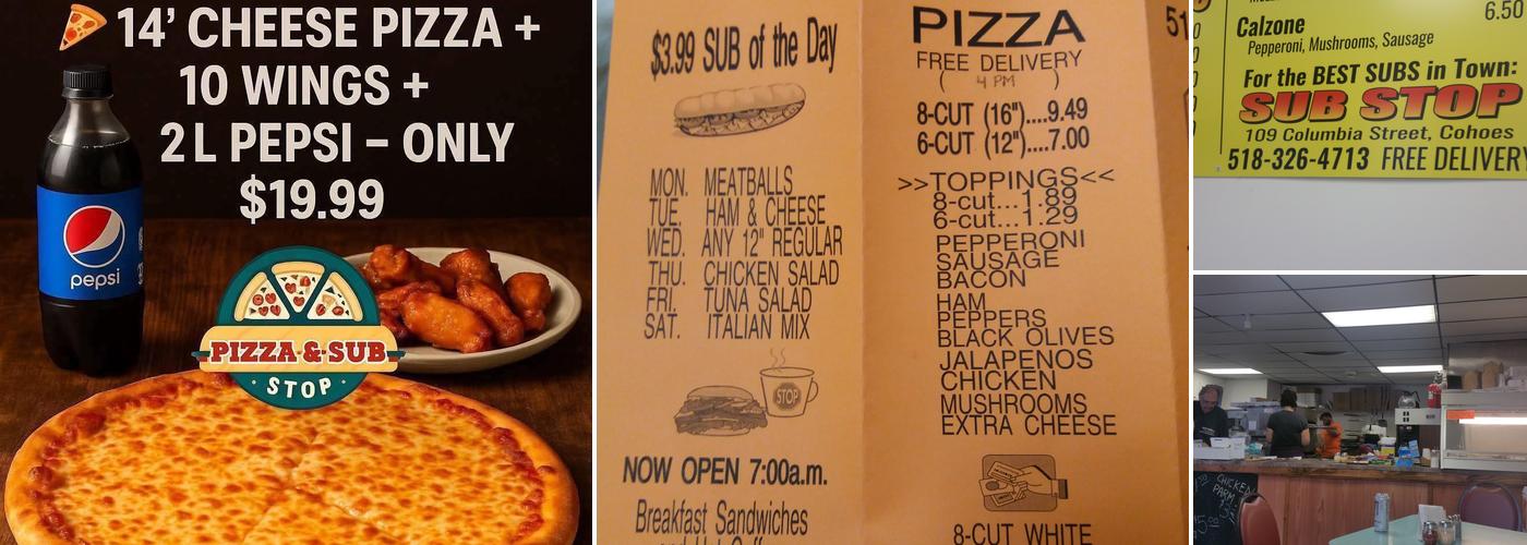 PIZZA/SUB STOP Menu