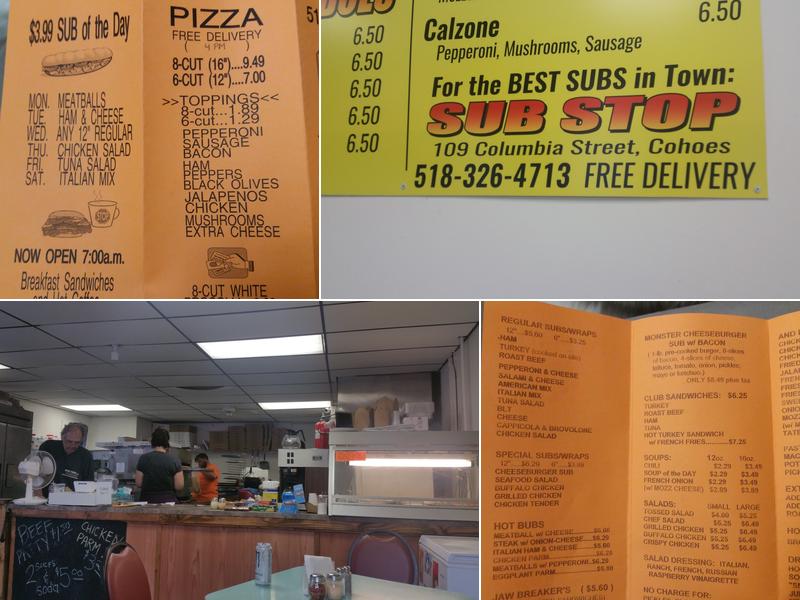 PIZZA/SUB STOP Menu