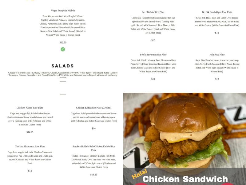 Zaitoon Kitchen Menu