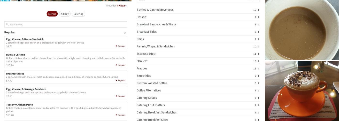 MochaBlend Espresso Bar Menu